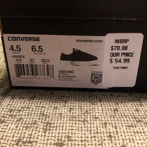 Women’s  Black Converse Size 6.5